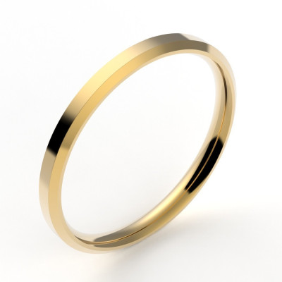 Alliance or Femme Pan 2 mm - or 18 carats