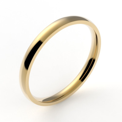 Alliance or femme Ruban 2- or 18 carats - 2 mm