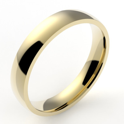 Alliance homme Ruban 4 - or 18 carats - 4 mm