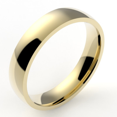 Alliance homme ruban  4,5 - or 18 carats - 4,5 mm