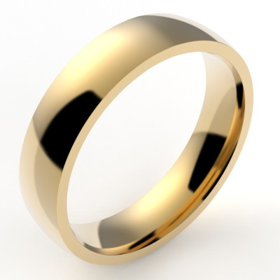 Alliance or homme Ruban 5 - or 18 carats - 5 mm