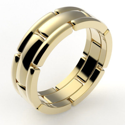 Alliance or Homme Maillon - or 18 carats - 6 mm