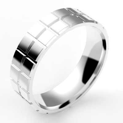 Alliance or Homme Cube - or 18 carats - 6 mm