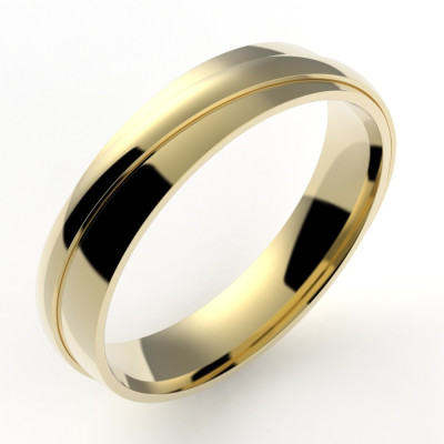 Alliance ruban croisés 4,5 mm - or 18 carats