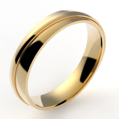 Alliance ruban croisés 4,5 mm - or 18 carats