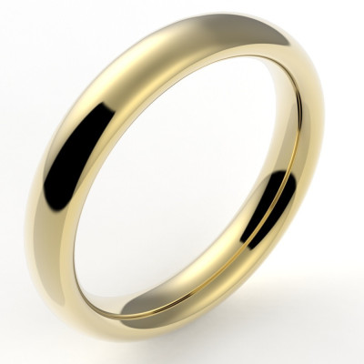 Alliance or Homme Nombre d'Or 4 mm - or 18 carats