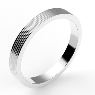 Alliance or Homme Maël.  Godrons multiples 3 mm - or 18 carats