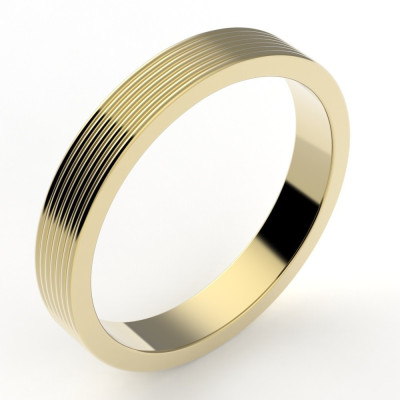 Alliance or Homme Liam.  Godrons multiples 3,5 mm - or 18 carats