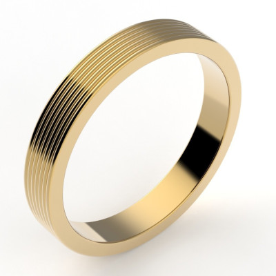 Alliance or Homme Liam.  Godrons multiples 3,5 mm - or 18 carats