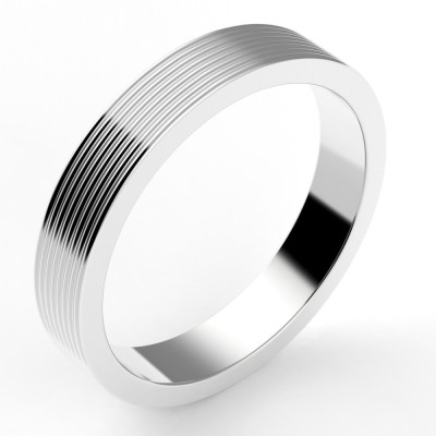 Alliance or Homme Evan. Godrons multiples 4 mm - or 18 carats