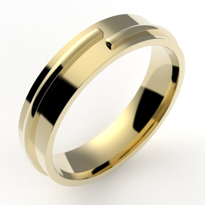 Alliance or Homme Hélice - or 18 carats - 5 mm -