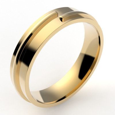 Alliance or Homme Hélice - or 18 carats - 5 mm -