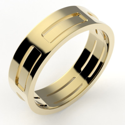 Alliance or Homme Eliott, 6 mm - or 18 carats