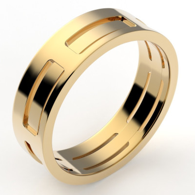 Alliance or Homme Eliott, 6 mm - or 18 carats