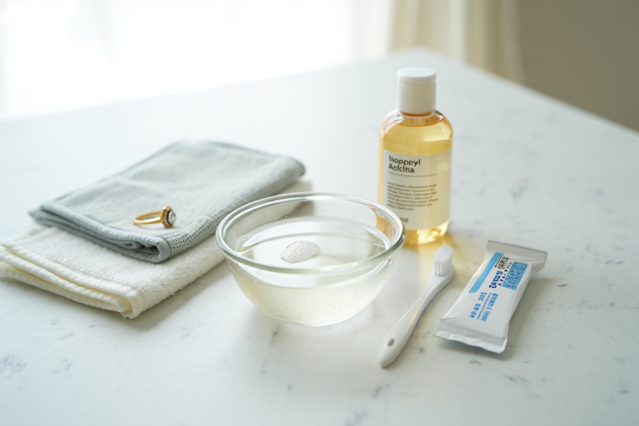 Produits de nettoyage naturels pour bijoux en diamant