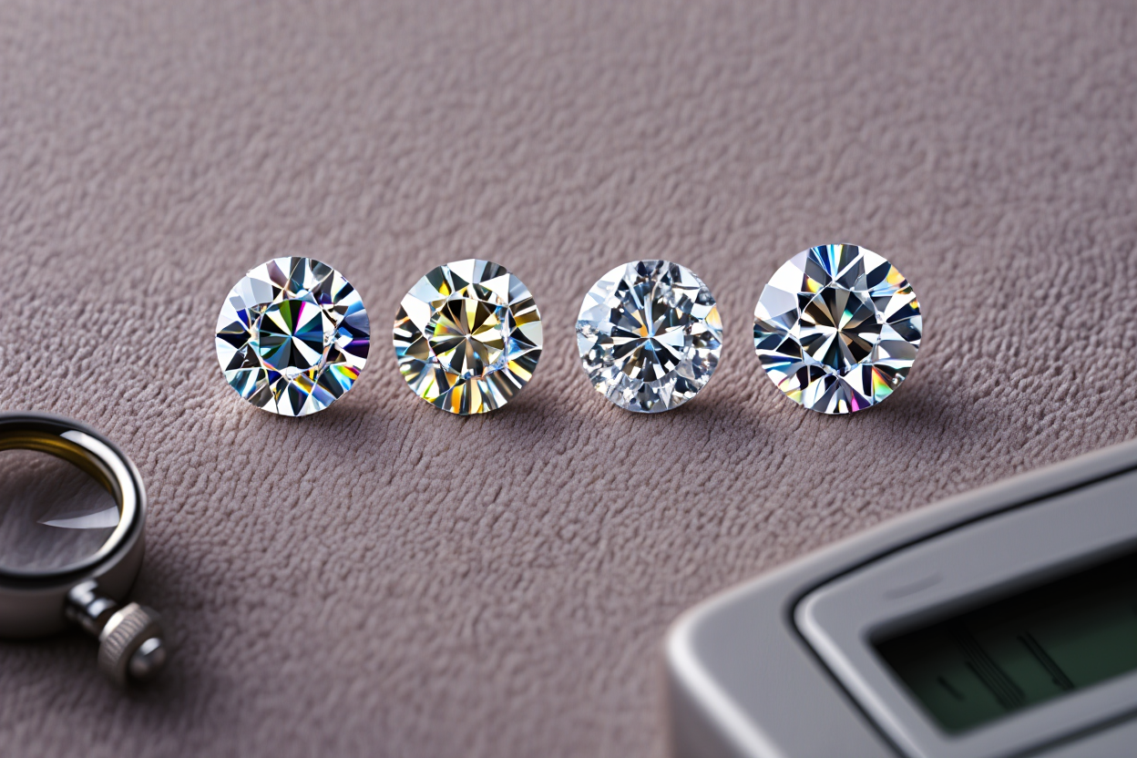 Comparaison visuelle des 4C du diamant